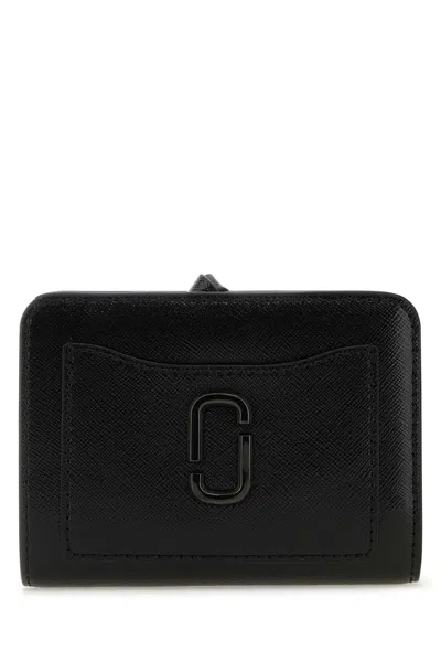MARC JACOBS MARC JACOBS BLACK LEATHER MINI THE UTILITY SNAPSHOT DTM WALLET