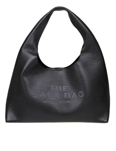 MARC JACOBS MARC JACOBS BLACK LEATHER SACK BAG