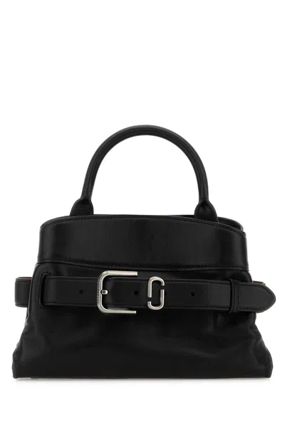 Marc Jacobs The Satchel Dakota Small Black Handbag With Logo Embossed On The Back And Belt Closure In Leather Wo