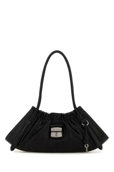MARC JACOBS BLACK LEATHER THE CRISTINA SHOULDER BAG