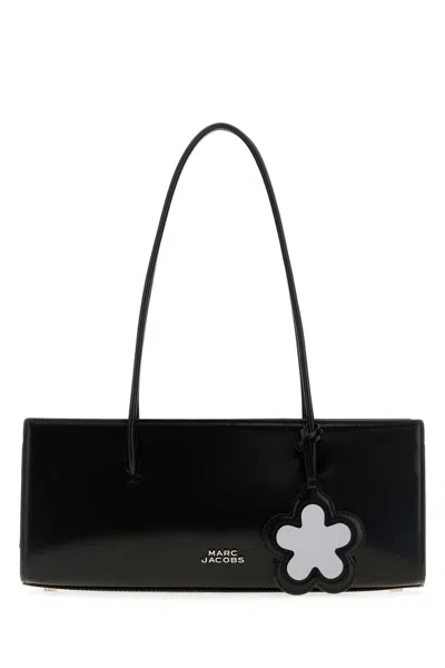 Marc Jacobs Black Leather The Glam Mirror Shoulder Bag