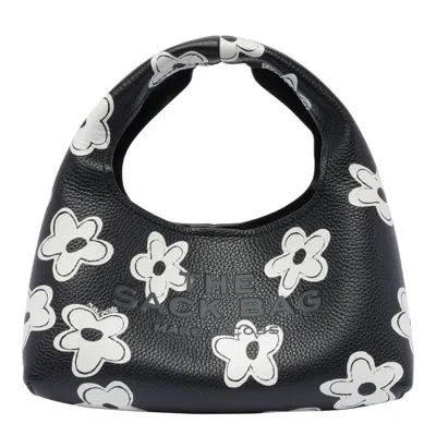 Marc Jacobs Black Leather The Mini Sack Top Handle Bag