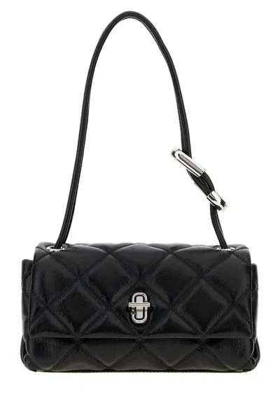 MARC JACOBS BORSA A SPALLA THE QUILTED MINI DUAL IN PELLE NERA DONNA