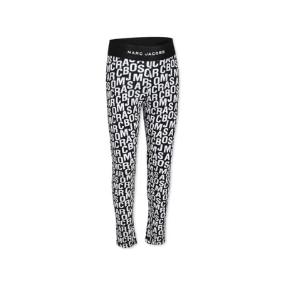 MARC JACOBS BLACK LEGGINGS FOR GIRL WITH LOGO