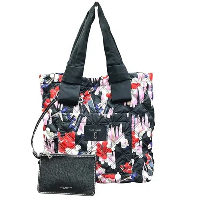Pre-owned Marc Jacobs Black Multi-color Nylon Handbag Tote Bag ()