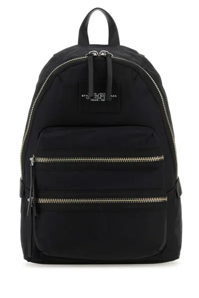 MARC JACOBS MARC JACOBS BLACK NYLON THE BIKER LARGE BACKPACK