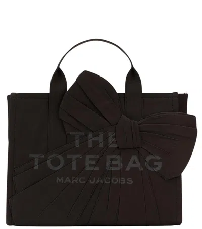 Marc Jacobs Black Oversized Bow Medium Tote In Brown