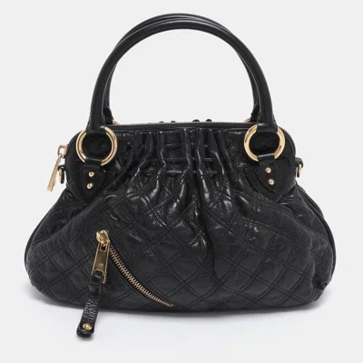 Pre-owned Marc Jacobs Black Quilted Leather Small Cecilia Satchel