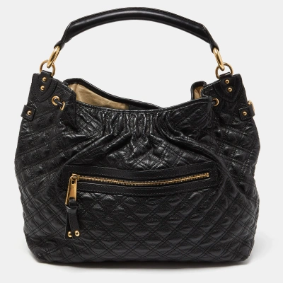 Pre-owned Marc Jacobs Black Quilted Leather Stam Hobo
