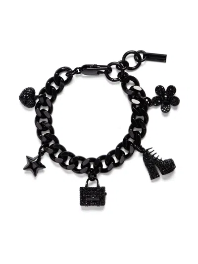 Marc Jacobs The Pave Mini Icon Black Crystal Bracelet