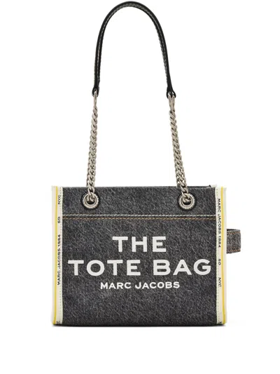 Marc Jacobs Black Sac The Denim Chain Small Tote
