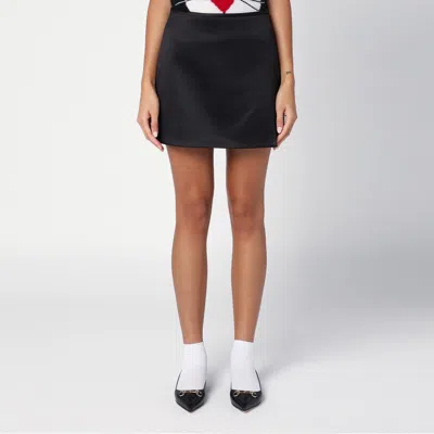 Marc Jacobs Black 'the Duchess Satin' Miniskirt