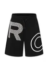 Marc Jacobs Black Shorts For Boy With Logo In Black