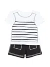 Marc Jacobs Black Shorts Set In White