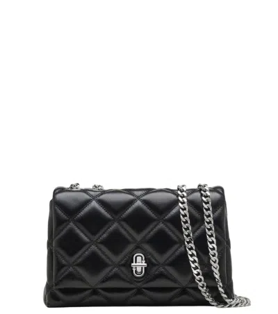 Marc Jacobs Black Slim Dual Small Shoulder Bag In Blue