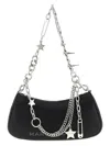 Marc Jacobs Curved Black Shoulder Bag With Adjustable Chain Handle In Black