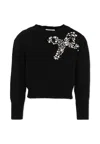Marc Jacobs Black Sweater For Girl With Bow In Black