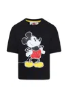Marc Jacobs Black T-shirt With Mickey Mouse Print On Front And Back In Cotton Boy In Black