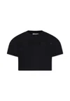 Marc Jacobs Black T-shirt For Girl With Logo In Black