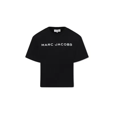 Marc Jacobs Black T-shirt For Kids With Logo
