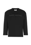 Marc Jacobs Black T-shirt For Kids With Logo In Blue