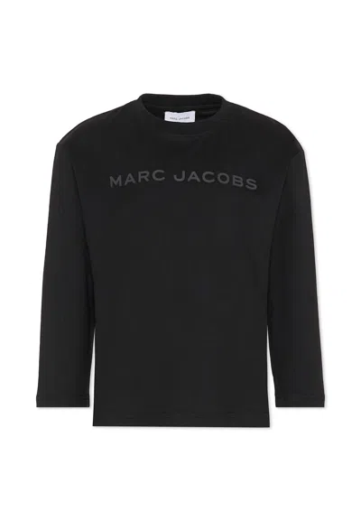 MARC JACOBS BLACK T-SHIRT FOR KIDS WITH LOGO