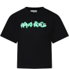 MARC JACOBS BLACK T-SHIRT FOR KIDS WITH LOGO