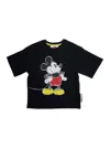 Marc Jacobs Black T-shirt With Mickey Mouse Print On Front And Back In Cotton Boy In Black