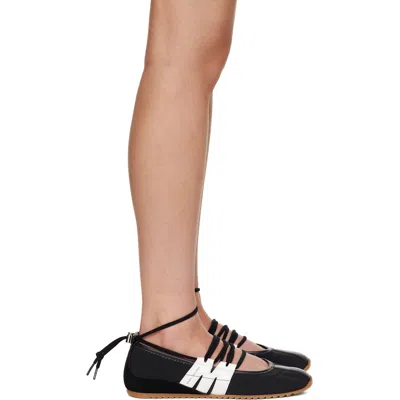 Marc Jacobs Black 'the 400 Bleekerina' Flats In 002 Black Multi