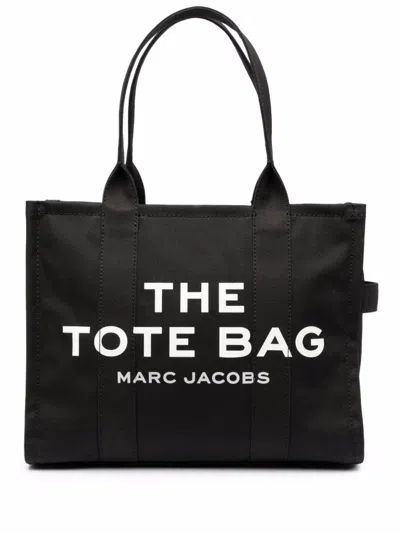 MARC JACOBS BLACK THE CANVAS LARGE TOTE BAG