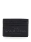 Marc Jacobs Black Card-holder With Embossed Logo In Leather Woman In Black
