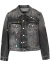 Marc Jacobs Black The Charm Shrunken Trucker Jacket In Gray