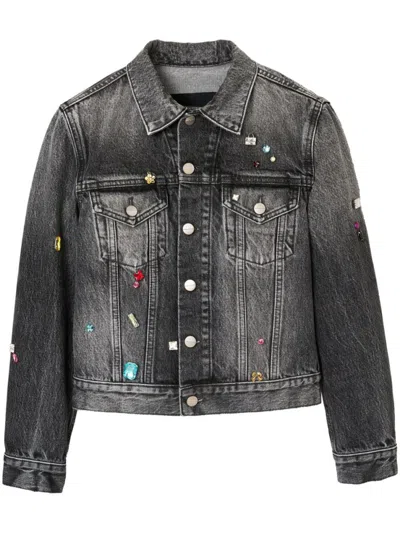 Marc Jacobs Black The Charm Shrunken Trucker Jacket