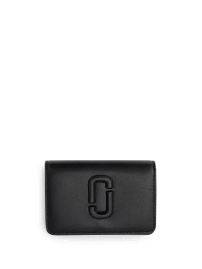 MARC JACOBS MARC JACOBS BLACK THE COVERED J MARC MINI WALLET