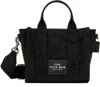 Shop Marc Jacobs Black 'the Crystal Canvas Crossbody' Tote In 008 Black Crystal