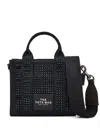 Marc Jacobs Black The Crystal Canvas Crossbody Tote Bag In Black