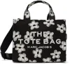 Marc Jacobs The Daisy Canvas Small Tote Bag In 005 Black/white