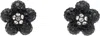 Marc Jacobs Black 'the Daisy Pavé' Earrings In 019 Black/crystal