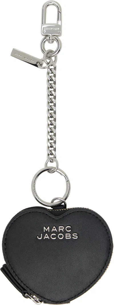 Marc Jacobs Black 'the Heart Pouch' Bag Charm