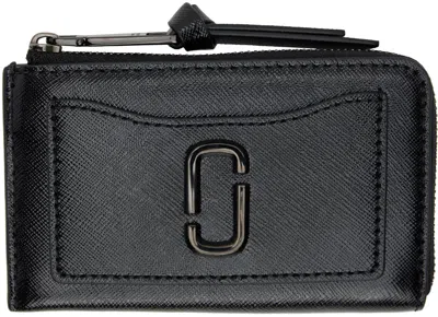 Marc Jacobs Black 'the J Top Zip Multi' Wallet
