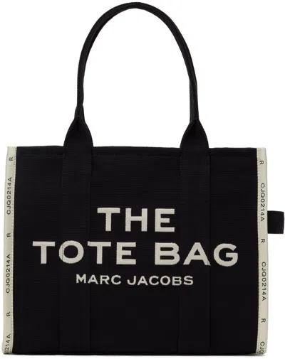 Marc Jacobs Black 'the Jacquard Large' Tote In 001 Black