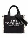 Marc Jacobs 'the Small Tote' Black Handbag With Jacquard Logo In Black