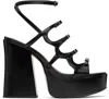 Marc Jacobs Kiki 125 Leather Platform Sandals In Black