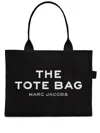 Marc Jacobs Black 'the Large Canvas' Tote Bag In Cotton