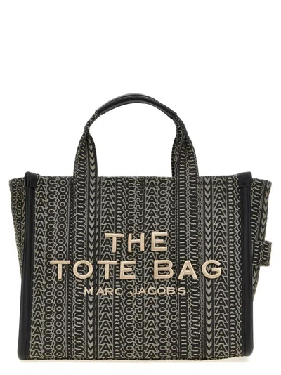 MARC JACOBS BLACK THE LARGE JACQUARD TOTE BAG