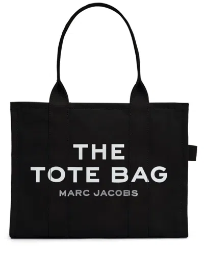 MARC JACOBS BLACK THE LARGE TOTE BAG
