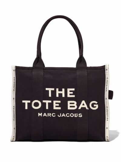 MARC JACOBS BLACK THE LARGE TOTE BAG
