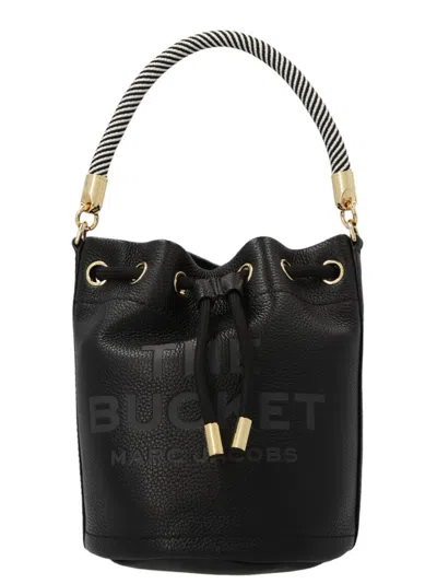 MARC JACOBS BLACK THE LEATHER BUCKET BAG BUCKET BAG