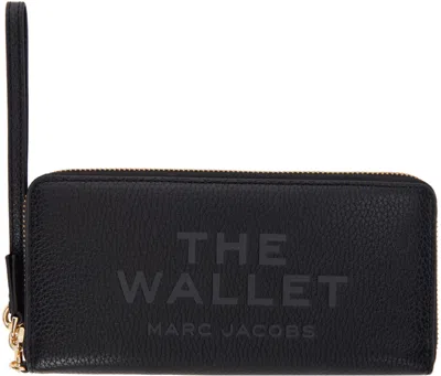 Marc Jacobs Black 'the Leather Continental' Wallet In 001 Black