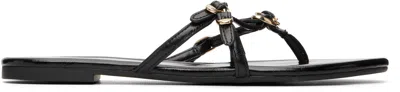 Marc Jacobs Black 'the Leather Kiki' Sandals